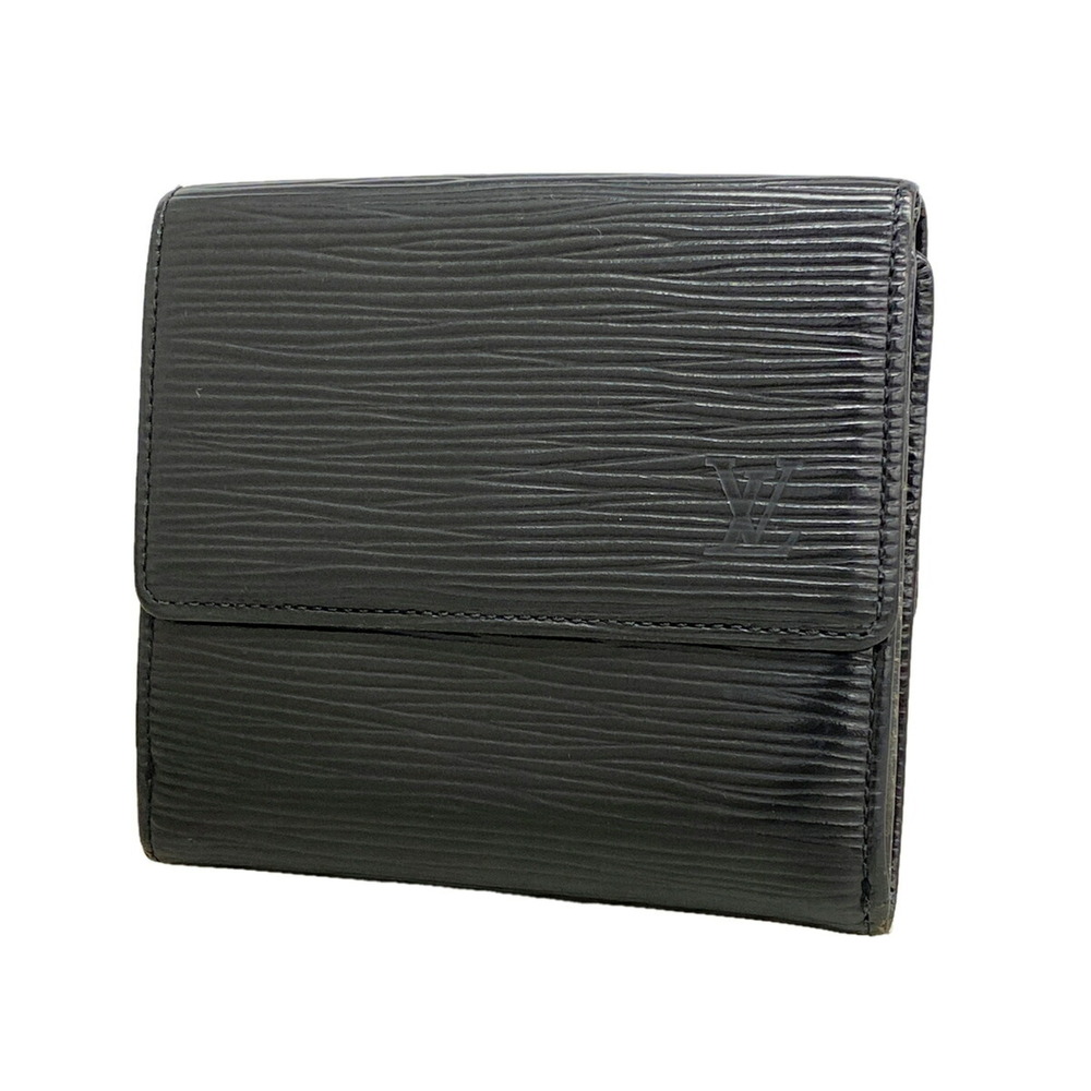 Louis Vuitton Tri-fold Wallet, Epi Leather, Portefeuille Elise, M63632, Noir ...